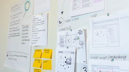 White board full of custom software design ideas in New York